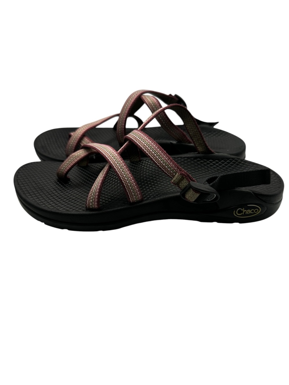 Chaco Women’s 9 Vibram Hiking Sandals Pink Mauve Adjustable Strap Trail Outdoor
